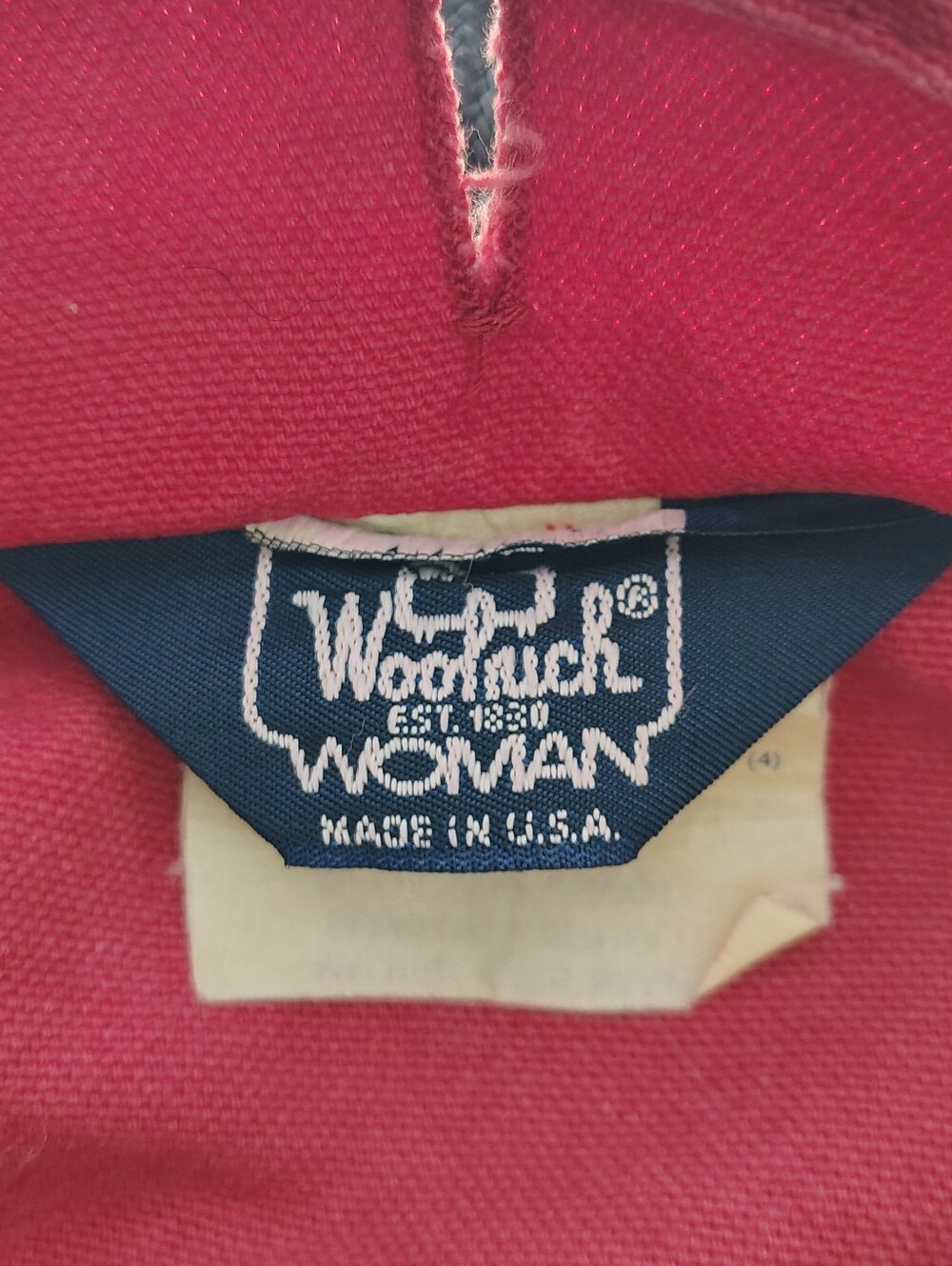 Vintage Woolrich Blanket Lined Women’s Chore Coat Barn Jacket - Red Size M - Picture 6 of 7